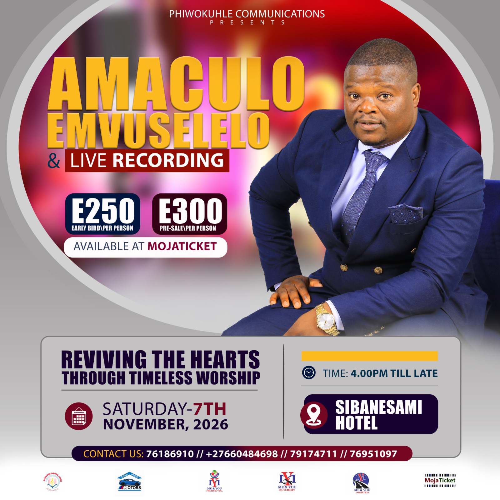Emaculo Emvuselelo Live Recording with Phiwokuhle Pic